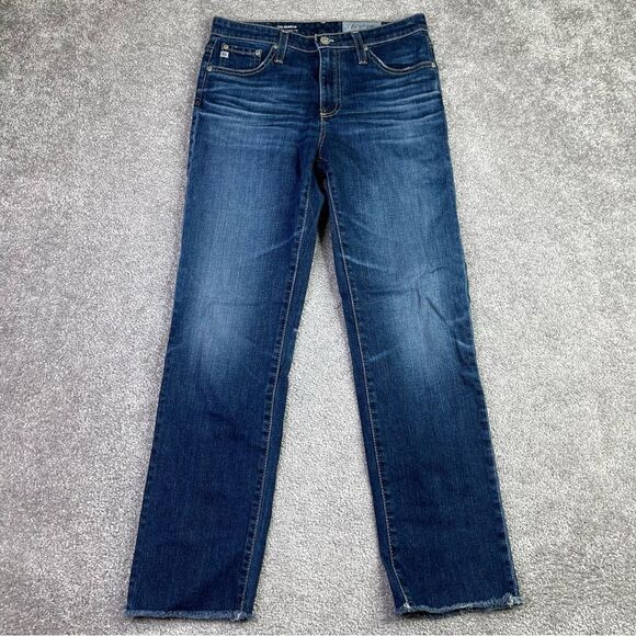 Ag Adriano Goldschmied Isabelle Jeans Women's 26 Blue Crop Straight High Rise - Picture 1 of 13